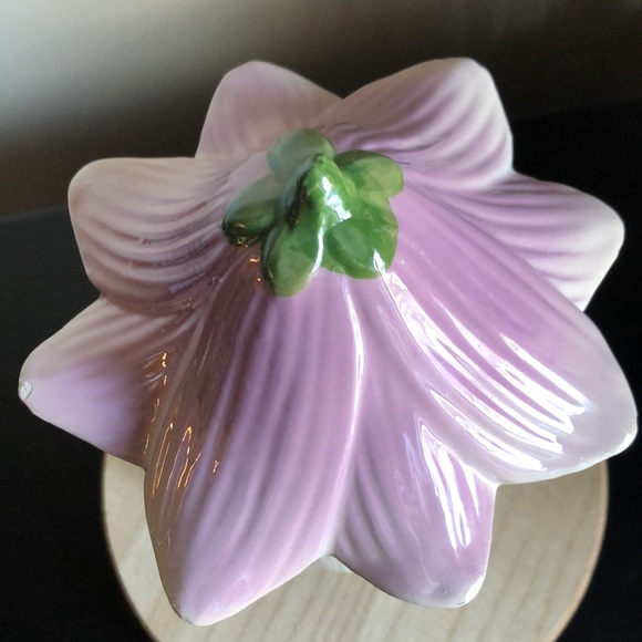 Purple White Ceramic Flower Accent Decor - Picture 6 of 6